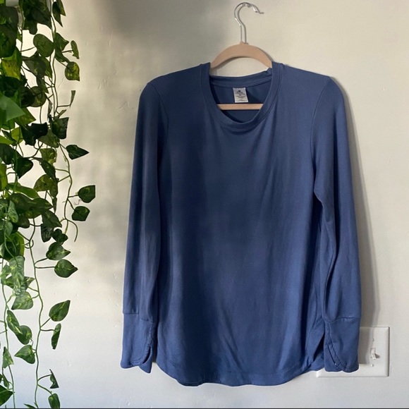 Periwinkle super soft long sleeve crew neck shirt - Picture 1 of 4